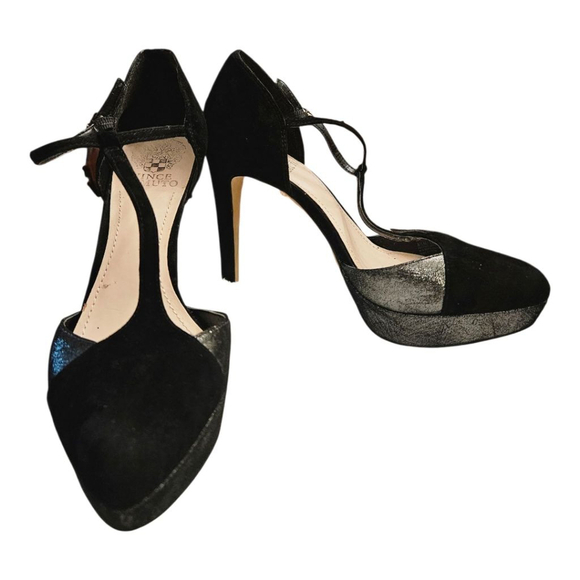 Vince Camuto Heels Size
8.5 M Black and Silver - Picture 1 of 9